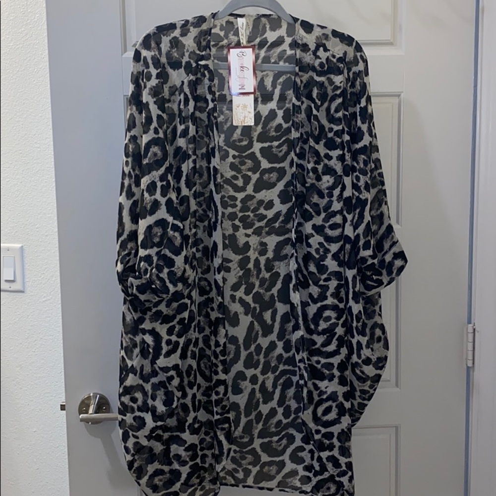 Cheetah print kimono